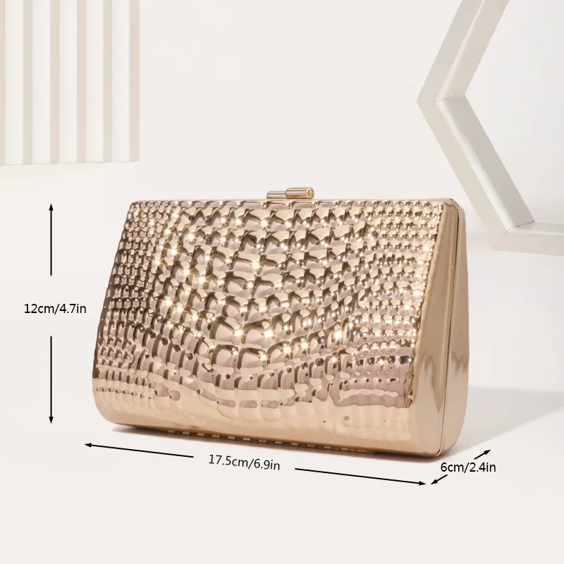 2024 Designer Bags Square Acrylic Snake Print Evening Clutch Bags Metal Chain Women\'s Shoulder Bags Party Wedding Handbag