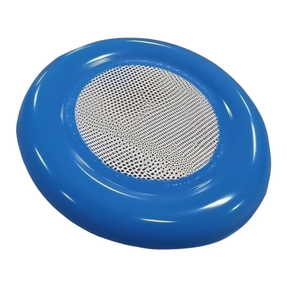 40cm Blue PVC Inflatable Sand Sieve Disc with Dual Handles and Precision Double Layer Mesh for Beach Trips and Outdoor Fun