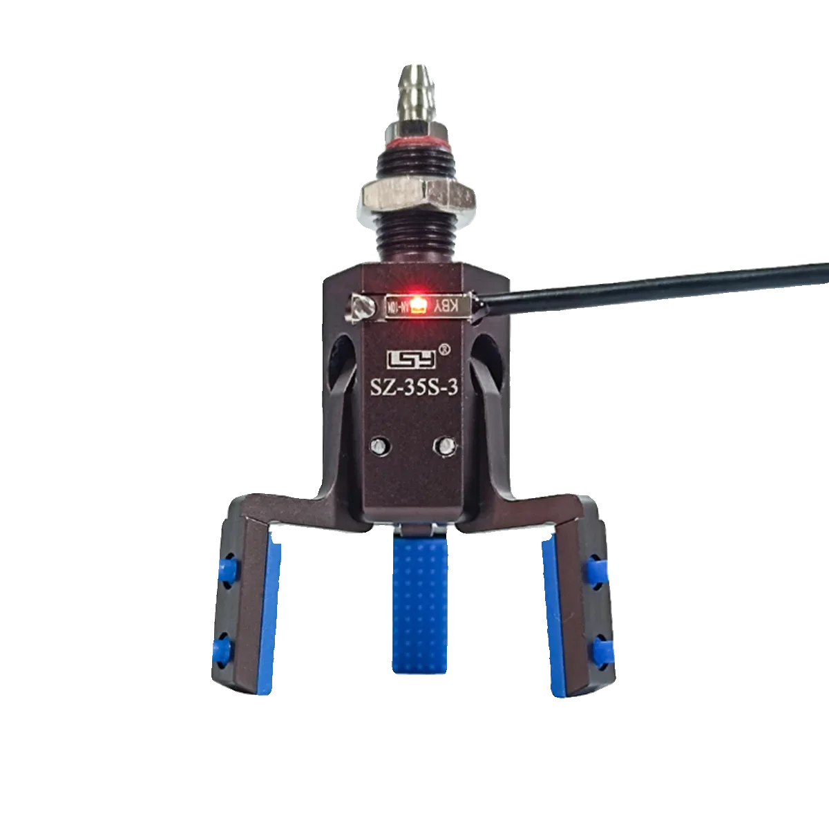 Mechanical arm fixture accessories pneumatic clip finger three claw  with rubber pad magnetic detection
