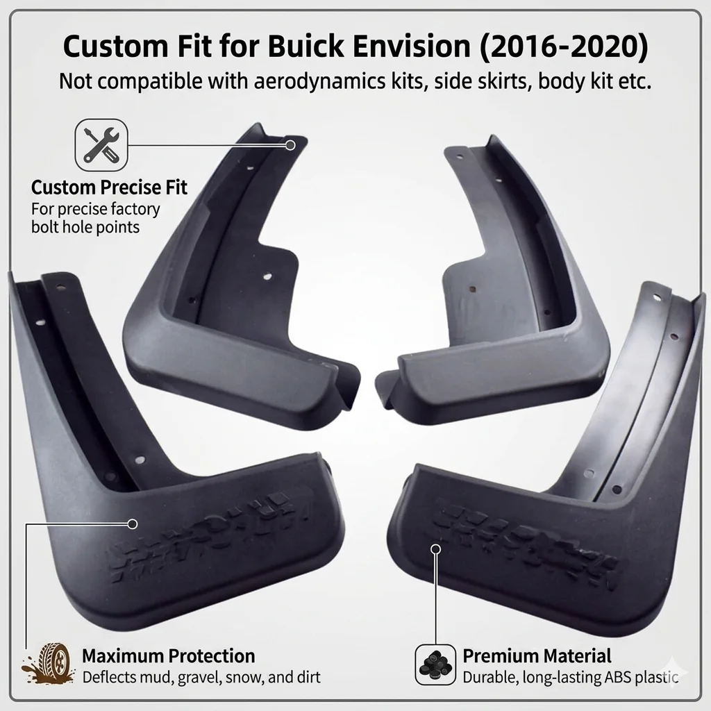 

Paitime Mud Flaps for 2016-2020 Buick Envision | Splash Guards 4PCS – YC102084