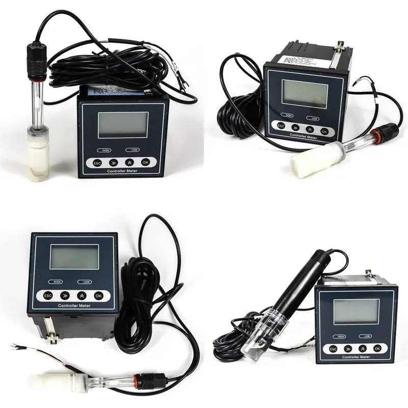 Digital Industrial Water pH Meter Sensor Electrode Probe Controller for Wastewater Detection Acid Base Ratio Dosing Control