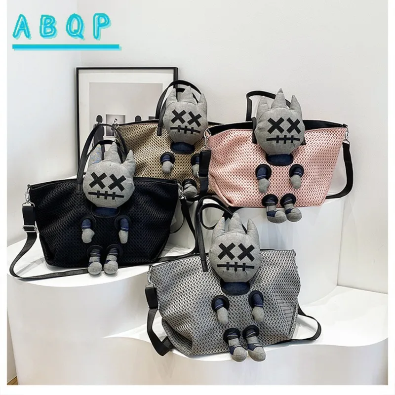

Women's Shoulder Bag Commuter New Doll Cartoon Design Travel Tote Bag Large Capacity Casual Messenger Handbag Outdoor