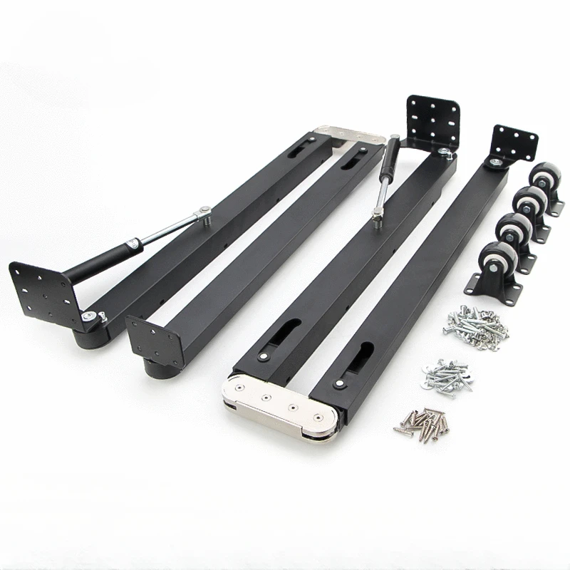 1pair folding table hardware accessories multifunctional hidden telescopic bar invisible folding table spring hinge