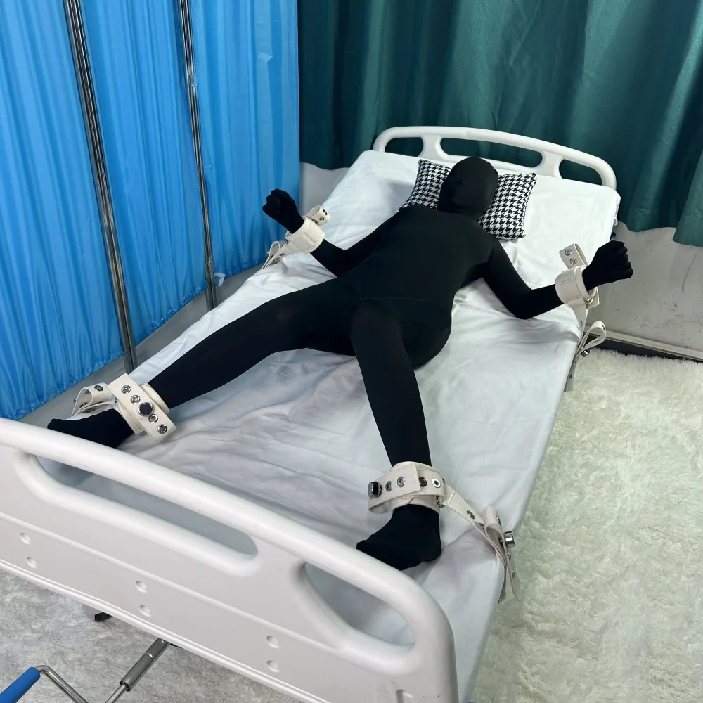 Restraint Set Medical Limb Constraint Wrist Ankle Adjustable Separable Buckle Restraint Straps For Hospital Bed Patient