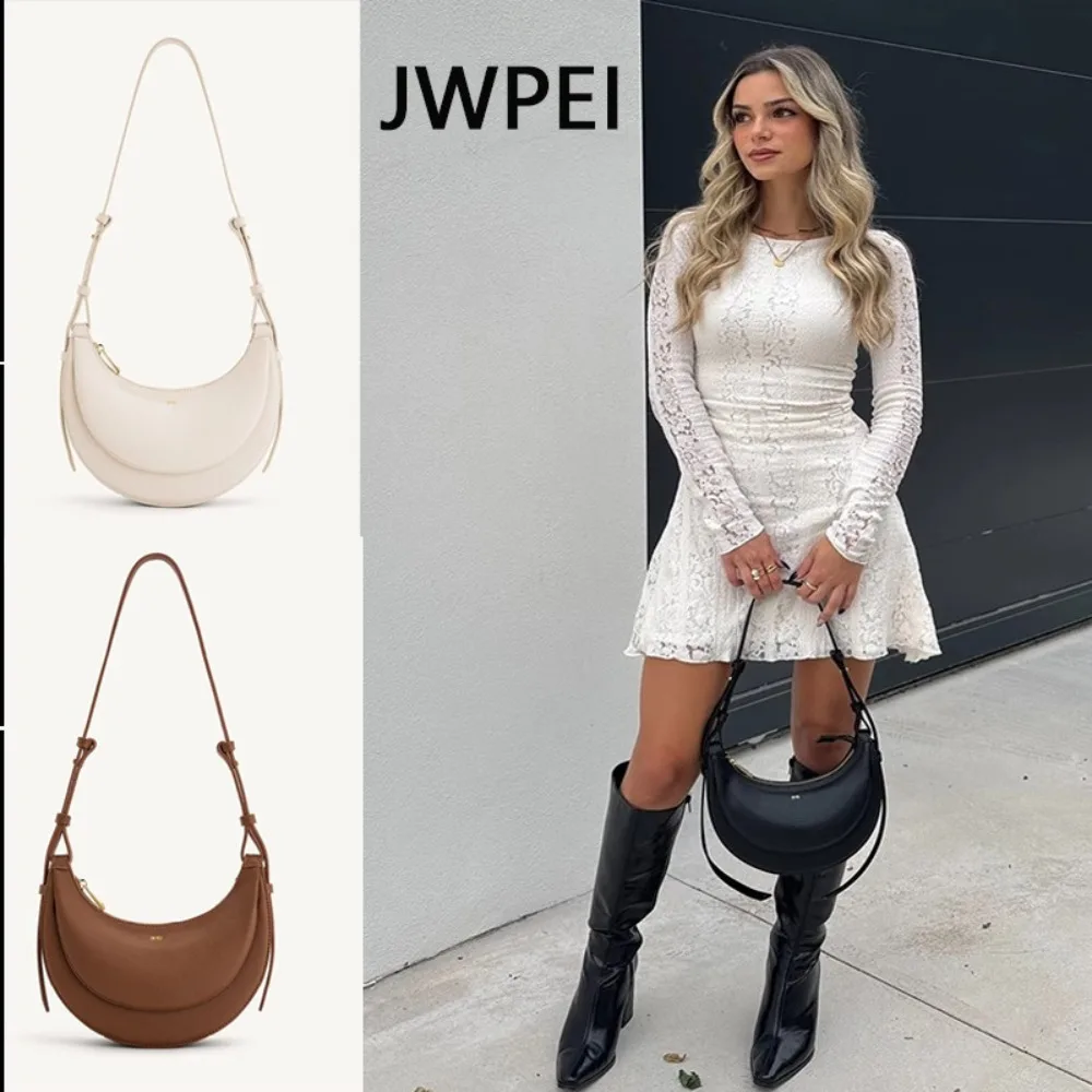 

JW PEI Half-moon Bag Sharon Women's Bag Messenger Bag Commuter Bag Niche Bag Female Exquisite Underarm Bag