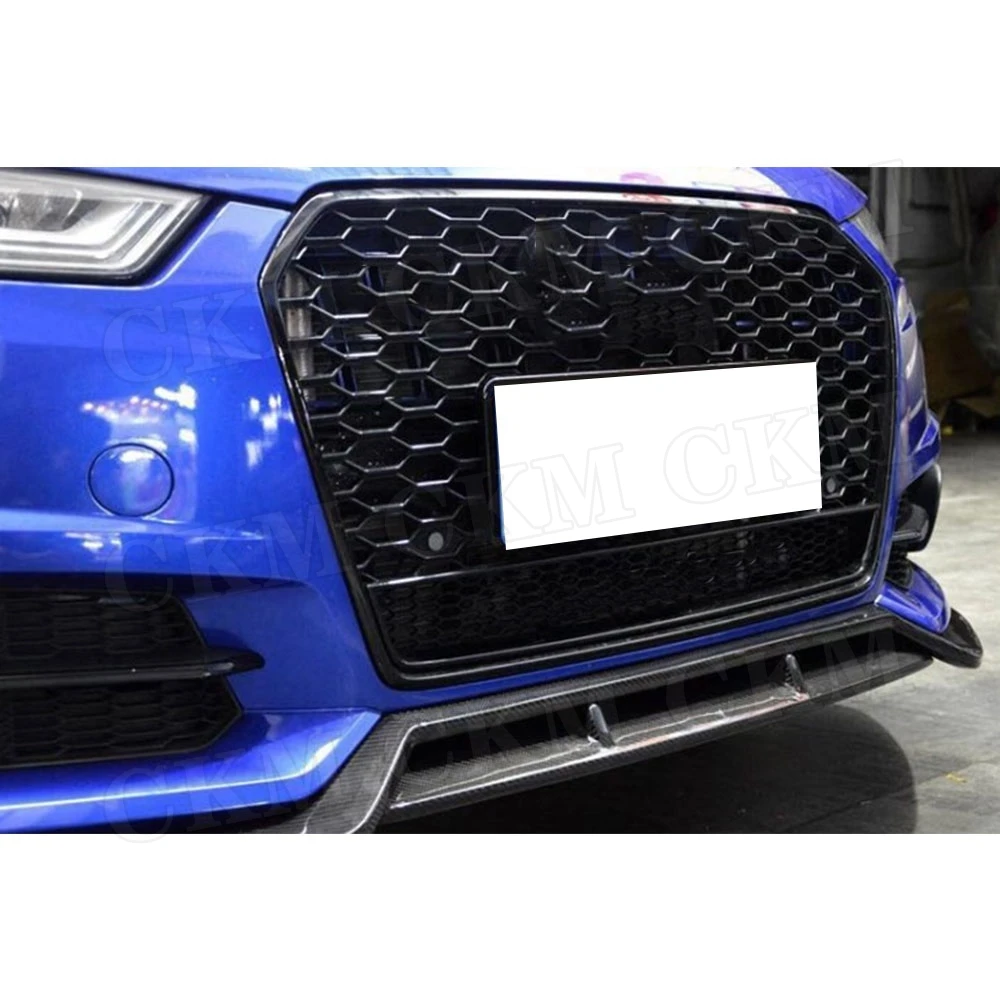 Carbon Fiber Front Lip Spoiler K Style For Audi A6 S6 C7.5 Sline 2016-2018 Not for Standard Car Head Bumper Extension Chin