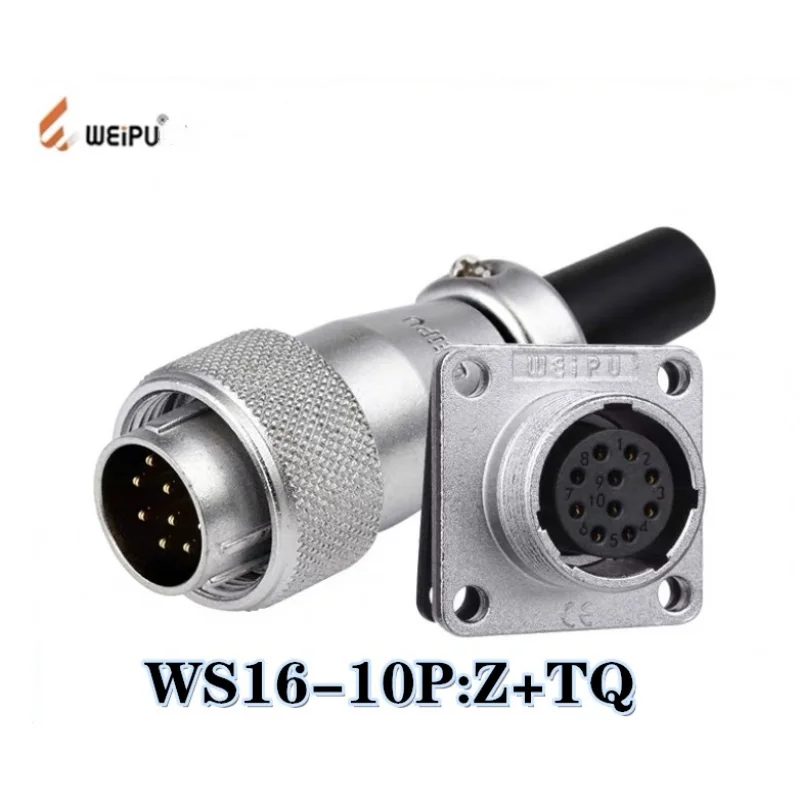 Weipu Industrial l Connector WS16 Male Female Socket TQ+Z waterproof Automobile 2 3 4 5 7 9 10P 500V aviation cable connector