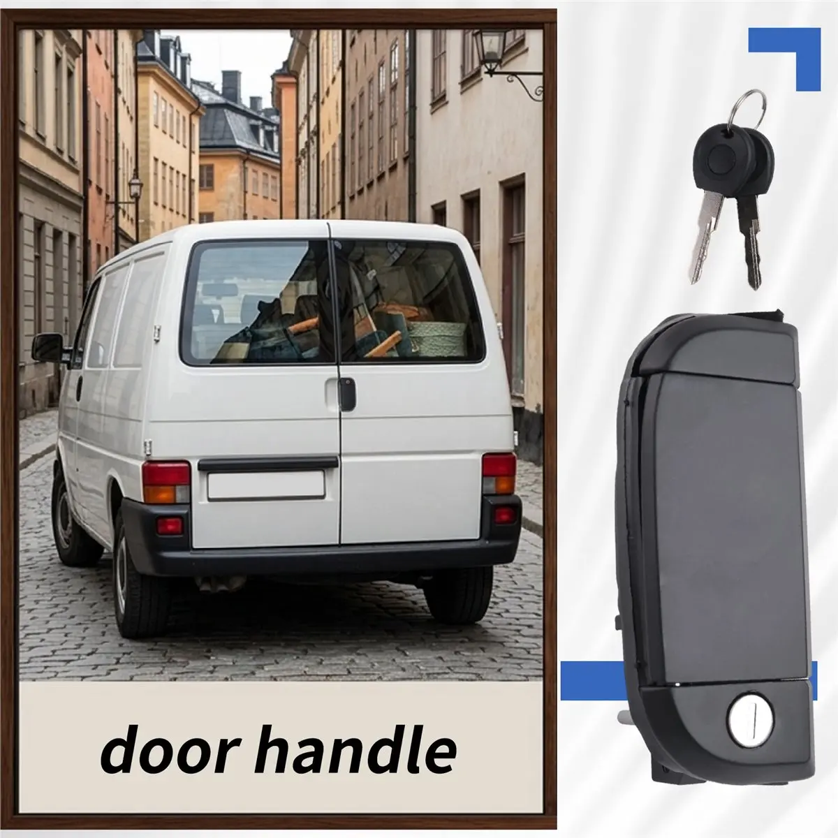 #22T for TRANSPORTER T4 1990-2003 Outer Rear Tailgate Wing Door Handle,For Transporter,(black)