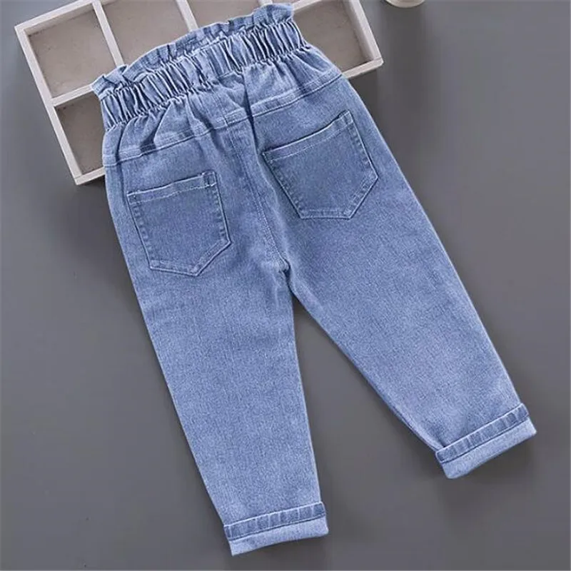 Children\'s Fashion Jeans Pants Girls Retro Casual Denim Pants