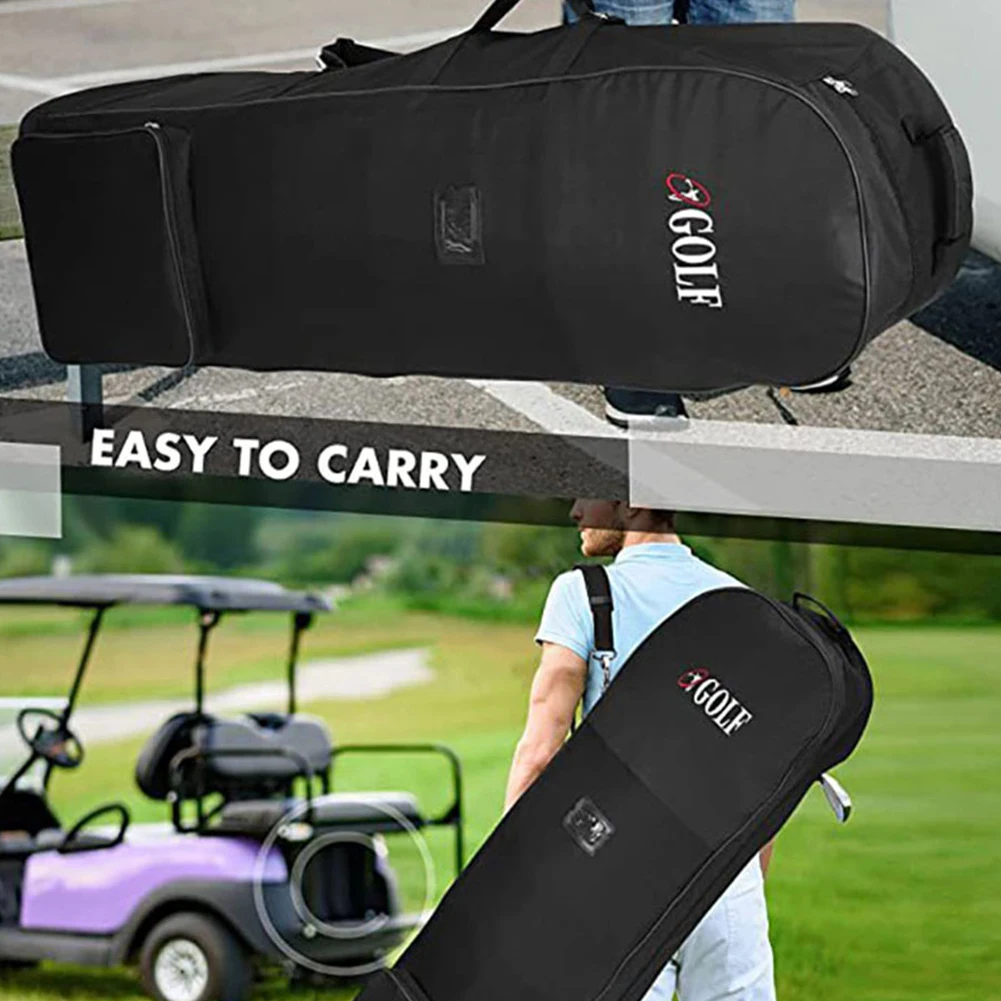 Golf Club Bags Storage Pouch With Wheels Large Capacity Aviation Bag Practical Durable 600D Soft Golf Travel Bags