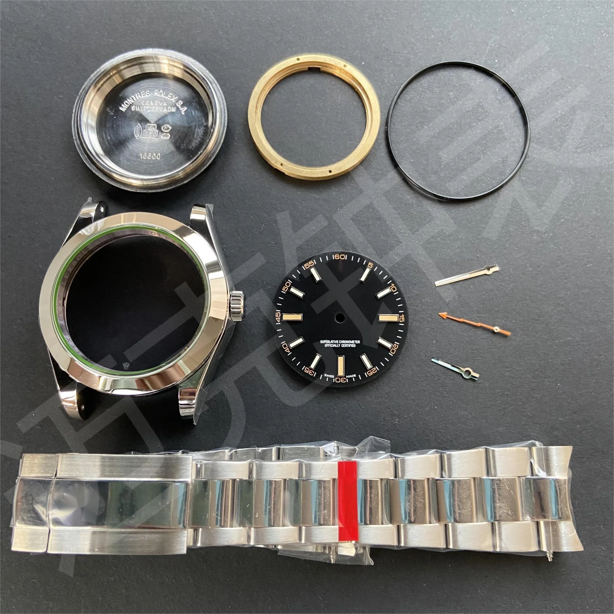 Assembly Watch Mechanical Grid Magnetic Case Accessories 2824 2836 Movement Case All Steel Sapphire