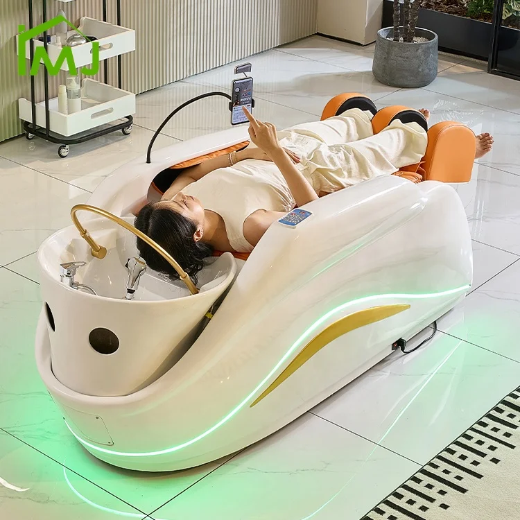 

Modern Salon Full Body Electric Massage Hair Washing Bed Head Spa Shampoo Bed
