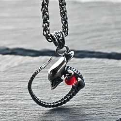 Fashion Silver Color Alien Creature Metal Dragon Pendant Necklace Personality Men's Casual Rock Party Jewelry