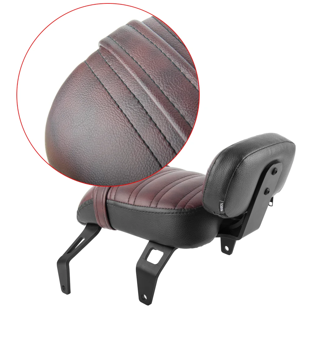 PANICAL Motorcycle Passenger Seat Backrest For Indian Scout 2018-2024 Scout Bobber Leather Rear Passenger Seat with Backrest Pad