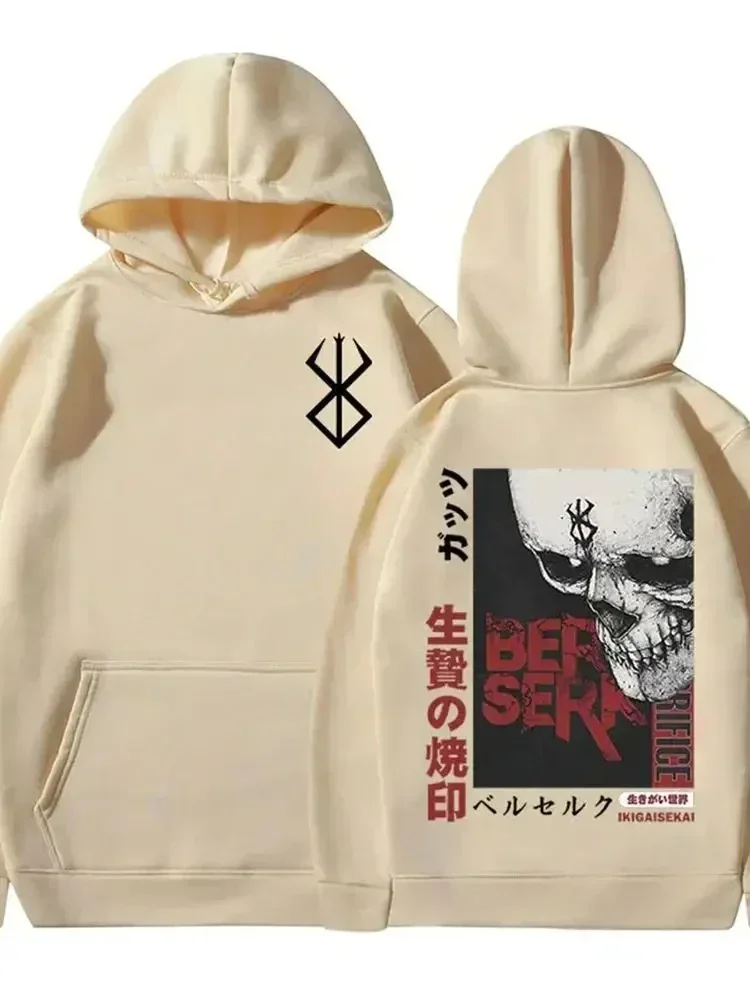 Hoodie Casual Oversized Pullovers Anime Berserk Guts Graphic Print Women Hoodie Swordsman Casca Brand of Sacrifice Zodd Hoodies