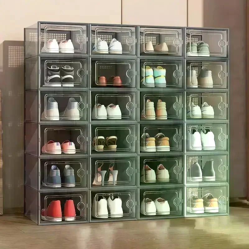 

Shoe Box Organizer, Clear Stackable Plastic Storage For Sneakers, Dust-Proof Design To Keep Shoes Visible & Protected