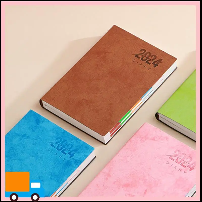 

2024 A5 Week To View Diary Full Year Planner Organiser Hardback Cover With Gift Box Set For Christmas Gift Brown Durable