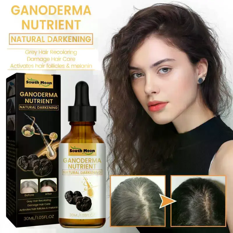 Black Ganoderma Lucidum Hair Liquid Clean Scalp Dirt Prevent Loss Strengthen Roots Nourish Follicles