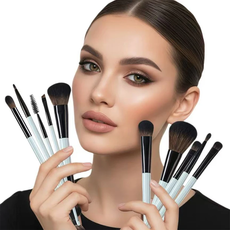 1/3/6/10 Pcs doppelseitige Foundation Gesicht Pinsel Professionelle Kontur Blending Lidschatten Concealer Kosmetik Make-Up-Tools