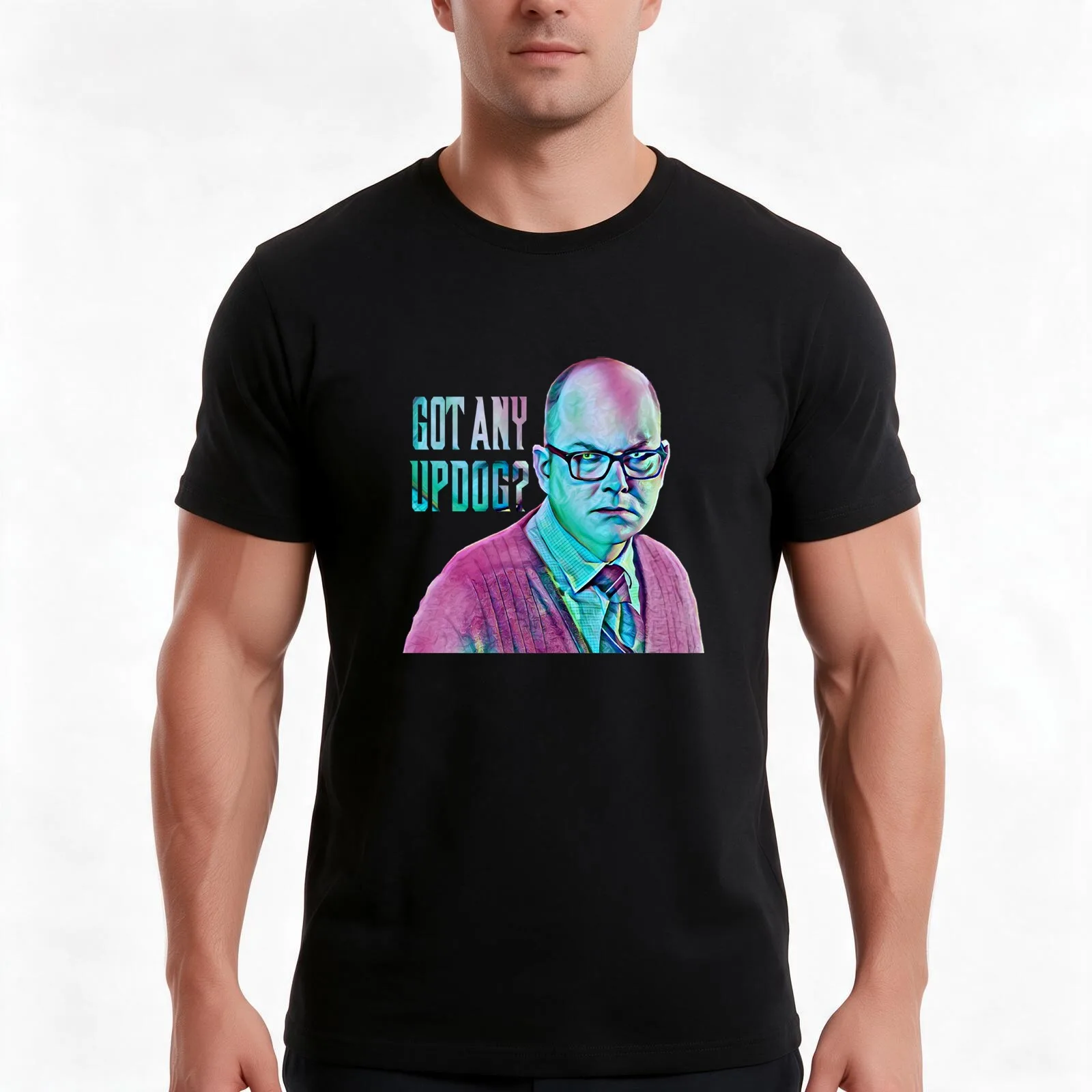 Colin Robinson Updog Active T-Shirt Summer Casual Cotton Tee Oversized Streetwear Tops Vintage Graphic Print 100% Cotton