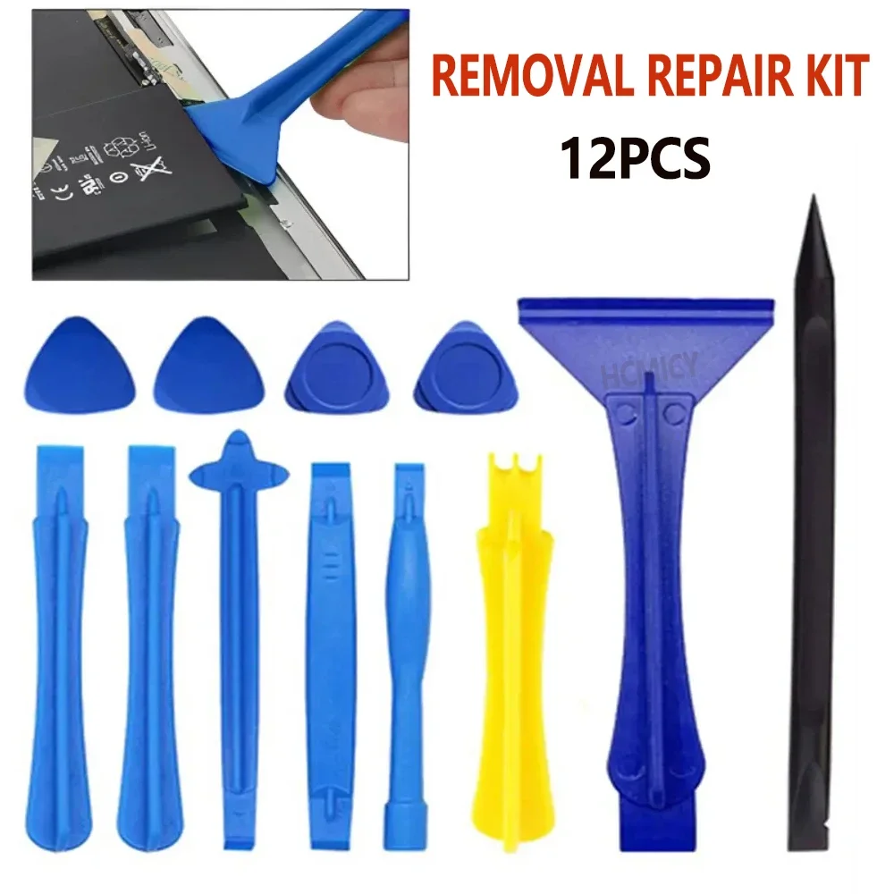 

12pcs Disassemble Tool Plastic Pick Shovel Triangle Pry Tools Screen Spudger Electronics Supplies Crowbar RepairTool