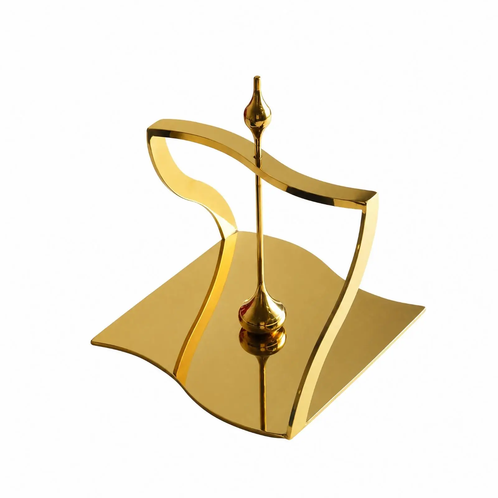 Stainless Steel Napkin Holder Modern Napkin Holder with Decorative Finial Minimalist Table Accessory for Dining Tables, Display