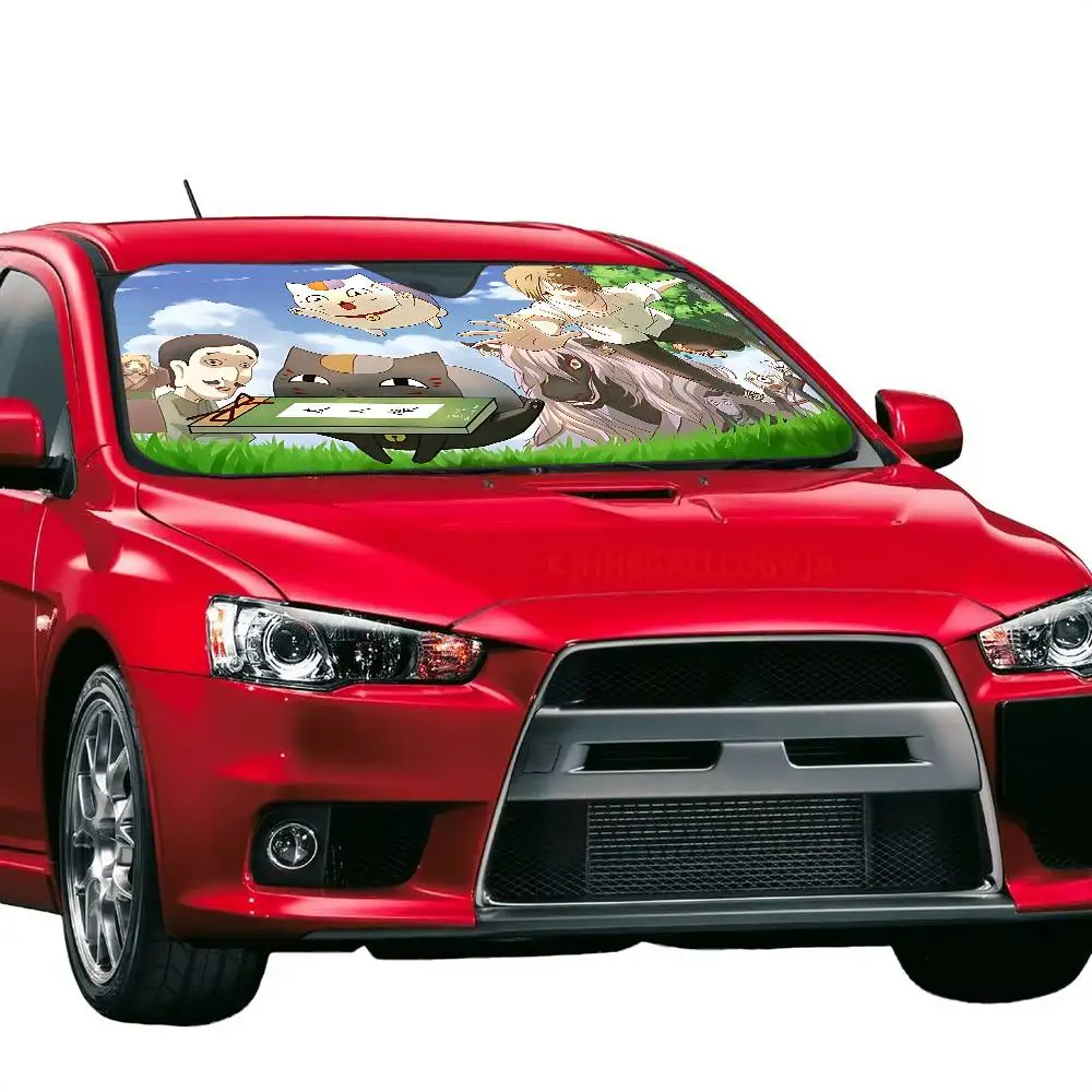 B-Natsume'sI كتاب R-Friends سيارة ظلة سيارة الشمس قناع الشمس العالمي الزجاج الأمامي للطي الشمس قناع