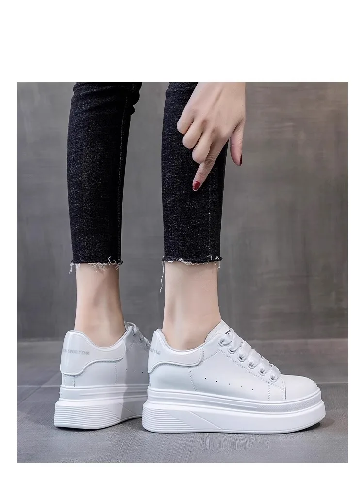 

2026Luxury Sneakers Men Platform Casual Shoes Round Toe Lace-up Walking Shoes Woman Solid Color Crystal Designer Sneakers