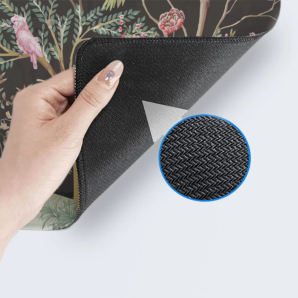 Mouse Pad Green Flowers And Grass Gamer XL Large Custom Home Mousepad XXL MousePads Natural Rubber Soft Laptop Mice Pad