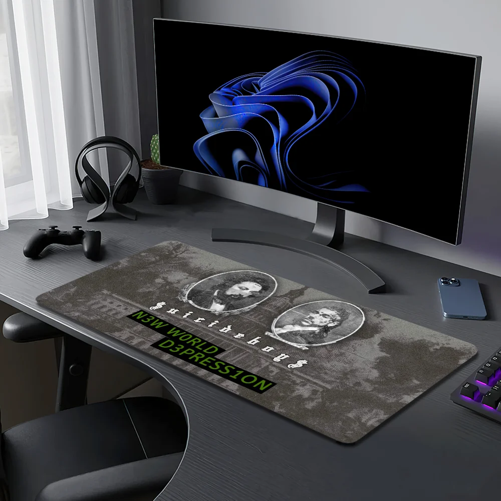 Singer Suicideboy New World Depression S Mouse Pad Large Desk Mat Keyboard Ergonomic Office Rubber Game PC Non-slip Anti-fray Ho