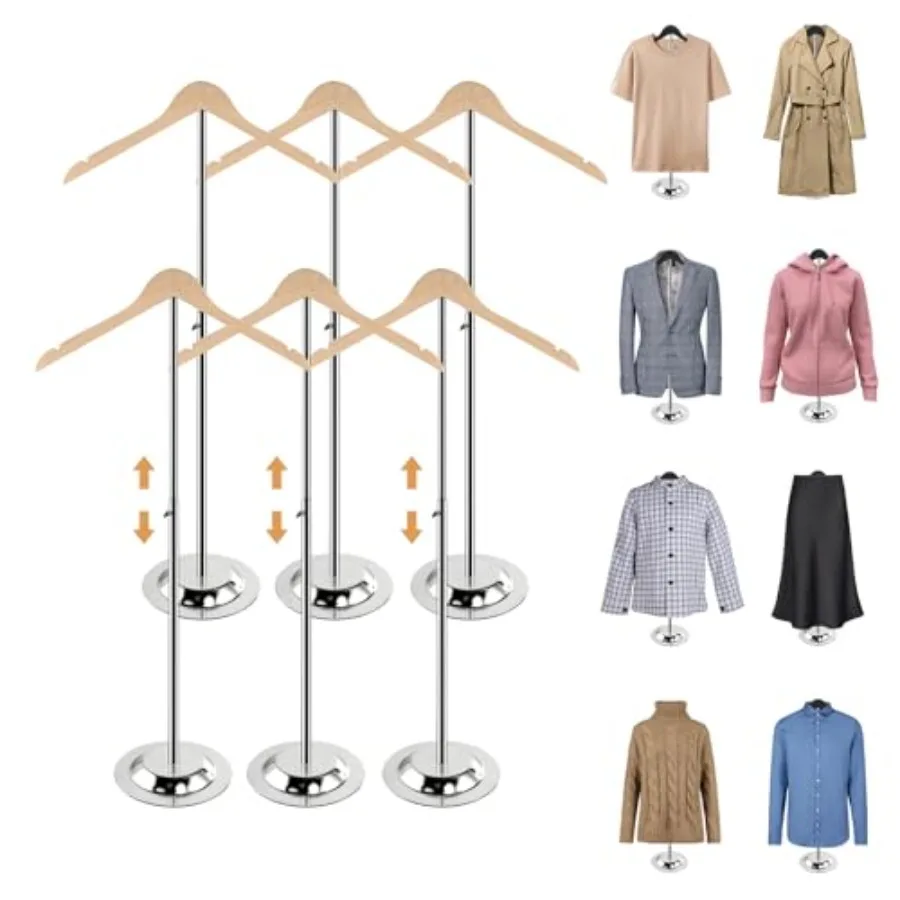 

20-35 Inch Height Adjustable Shirt Display Stand T Shirt Display Stand for Vendors Shirts Rack for Clothing Dress Garment Coat