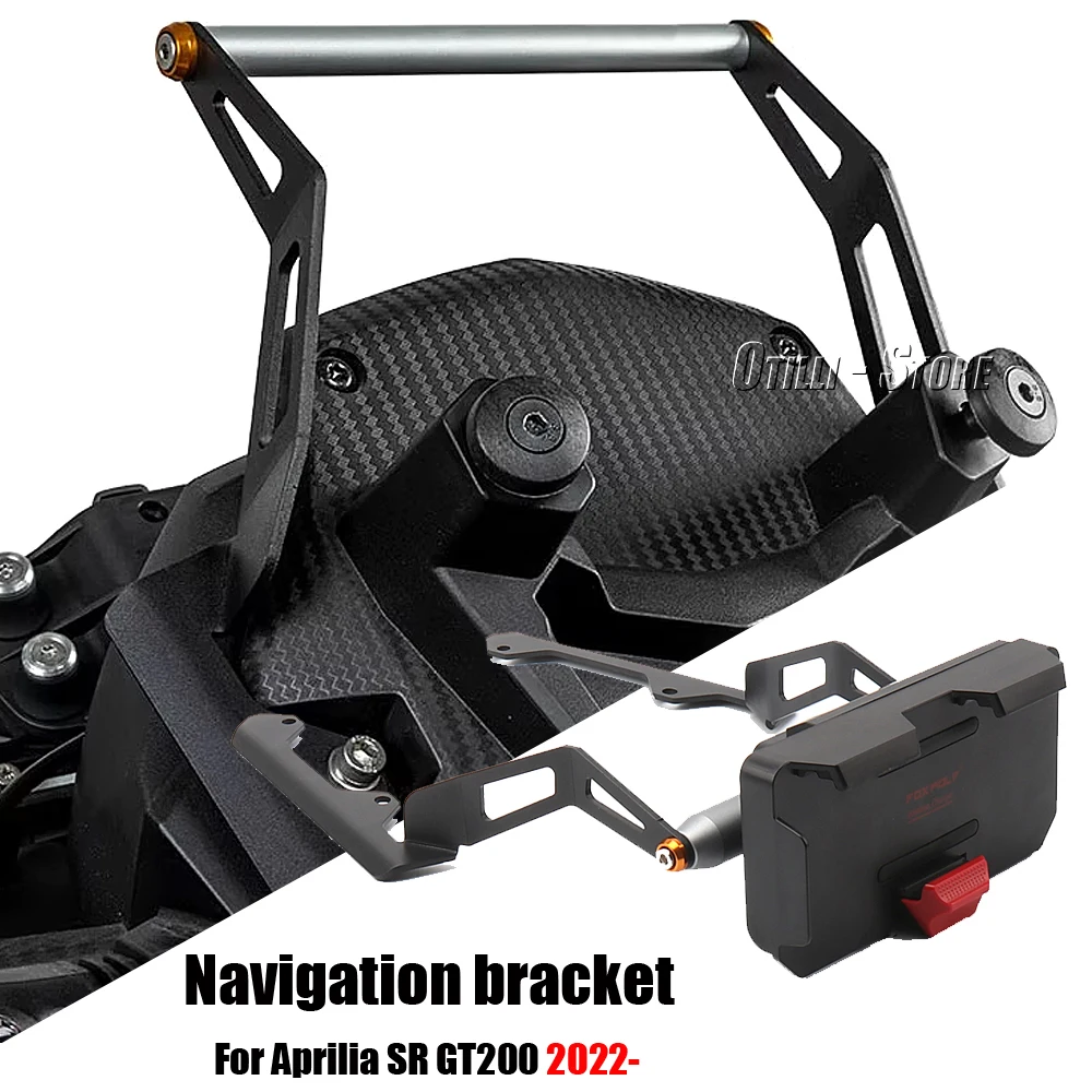 

Motorcycle Front Phone Stand Holder Phone GPS Mount Navigation Bracket 12mm/22mm For APRILIA SR GT200 GT 200 sr gt200 2022 2023