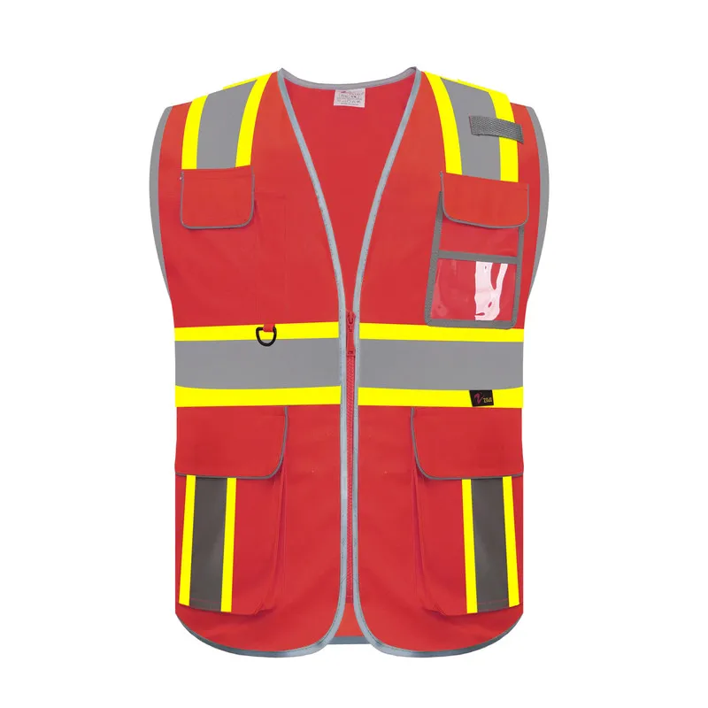 Reflective Safety Vest High Visibility Working Vest Signal Adjustable Size Work Safety Jacket Men Construction Vest Work Uniform