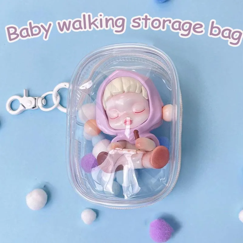 

New Transparent Keychain Bag Pvc Transparent Pouch Doll Keyring Pouch YSB03