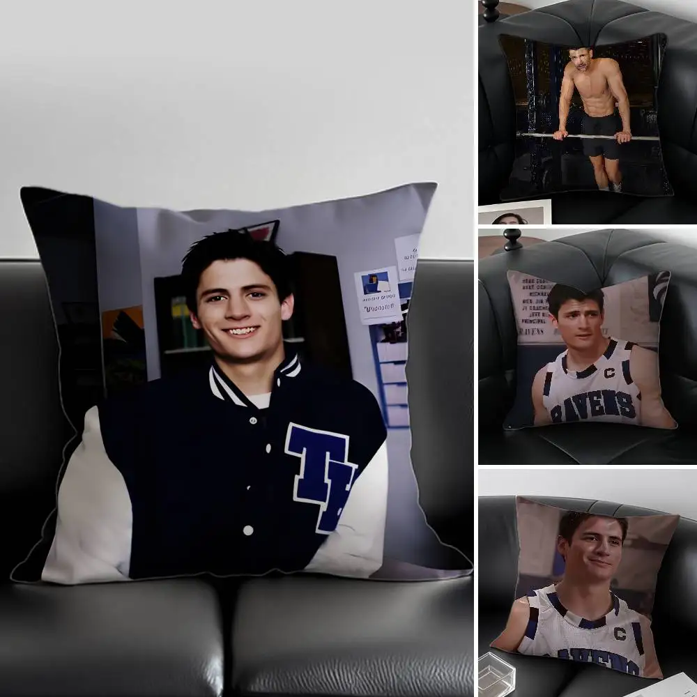 J-James L-Lafferty actor Pillow Case Anti-dustmite Pillowcase Invisible zipper silky short plush Sofa cushion cover