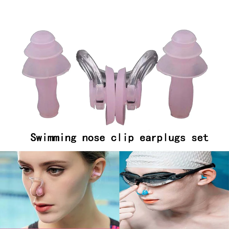 1/2/5 sets Silicone Nasal Splint Waterproof Earplug Pool Piscinas Accessories diving Swimming Multi snorkel mask scuba surf boat