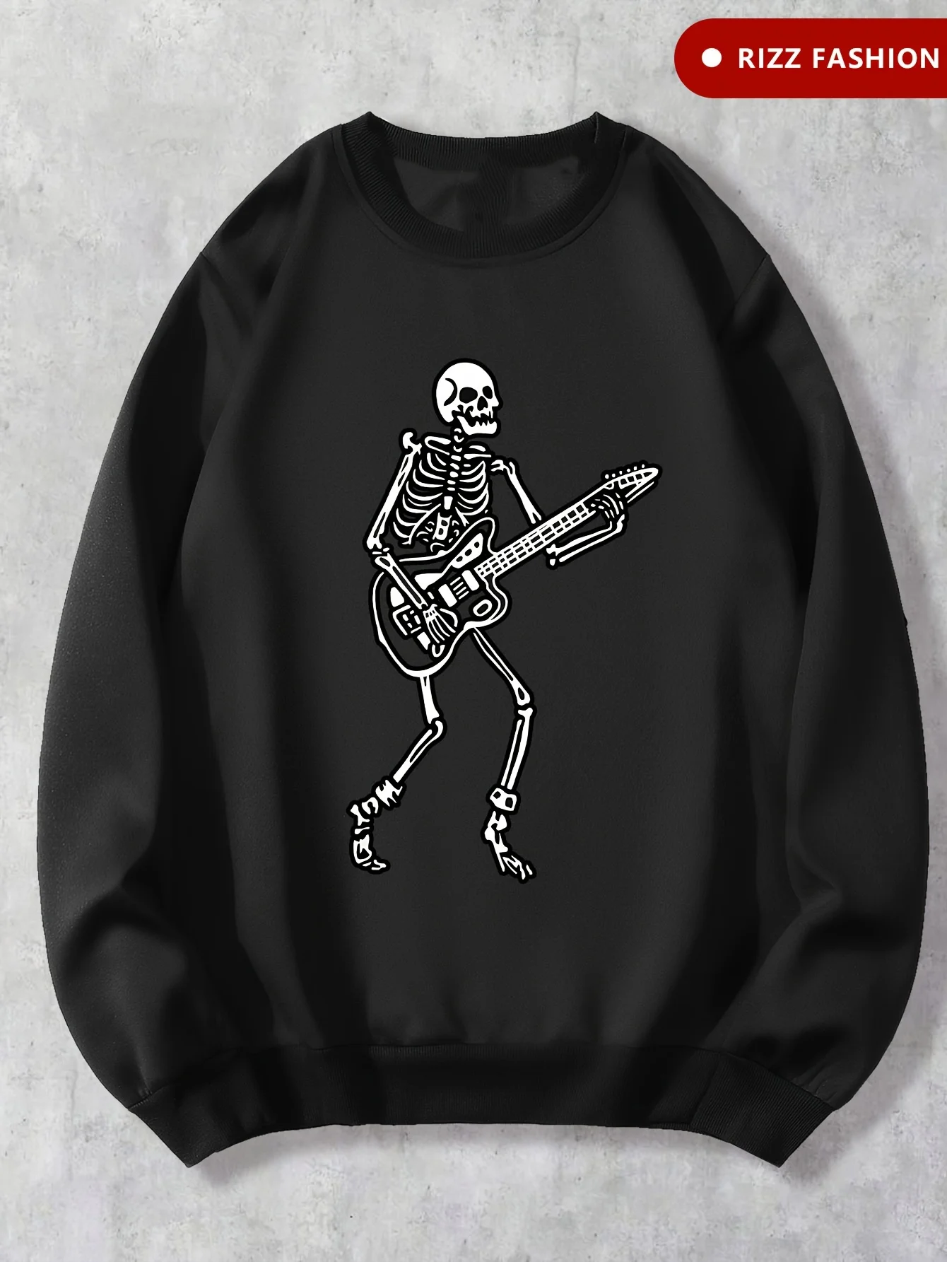 

Скелет-гитарист с принтом, осенне-зимняя мужская и женская спортивная одежда с длинными рукавами, повседневная свободная уличная толстовка