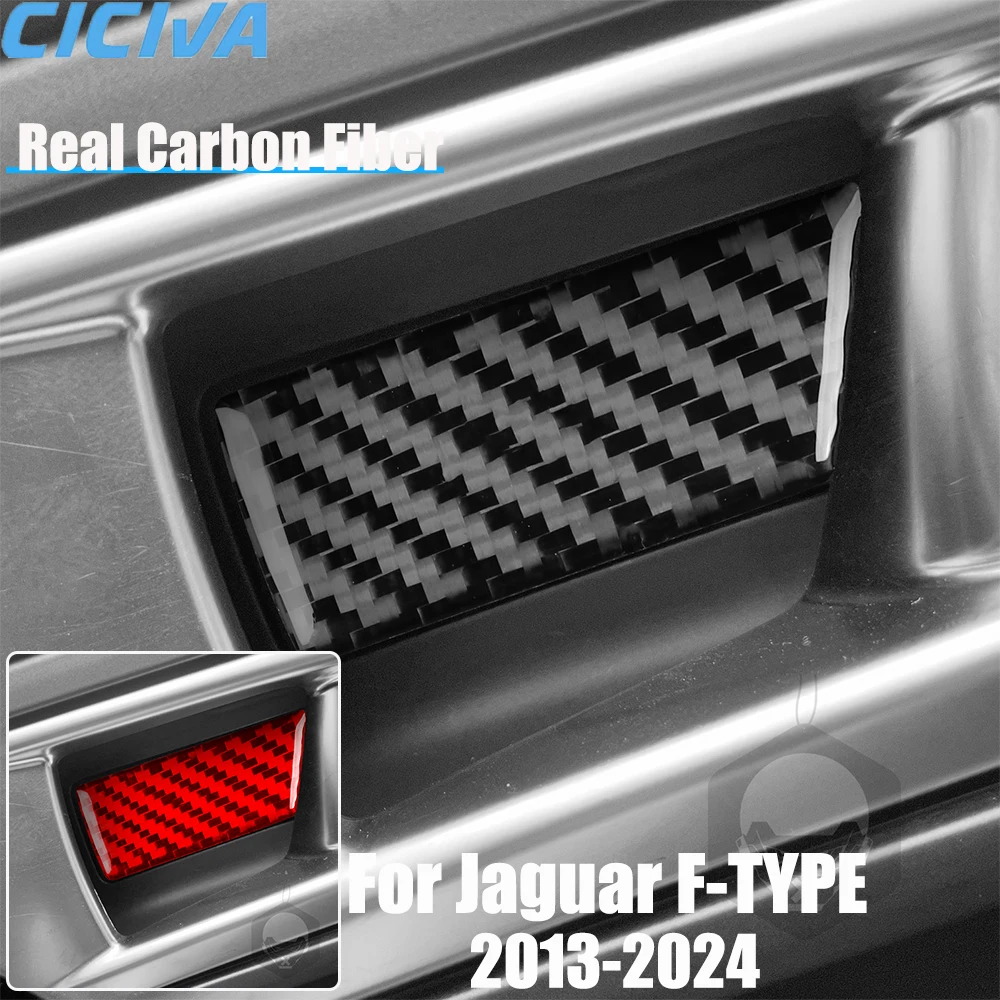 Real Carbon Fiber Car Accessories Door Handle Bowl Cover Soft Sticker For Jaguar F-type 2013 2014 15 16 17 18 19 20 21 22 23 24