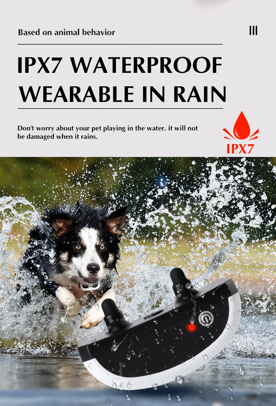 2-in-1 kabelloses elektronisches Hundezaunsystem und ferngesteuertes Trainingshalsband, Beep-Stoß-Vibration und Haustierunterhaltung für Welpen aller Größen – Detail 12