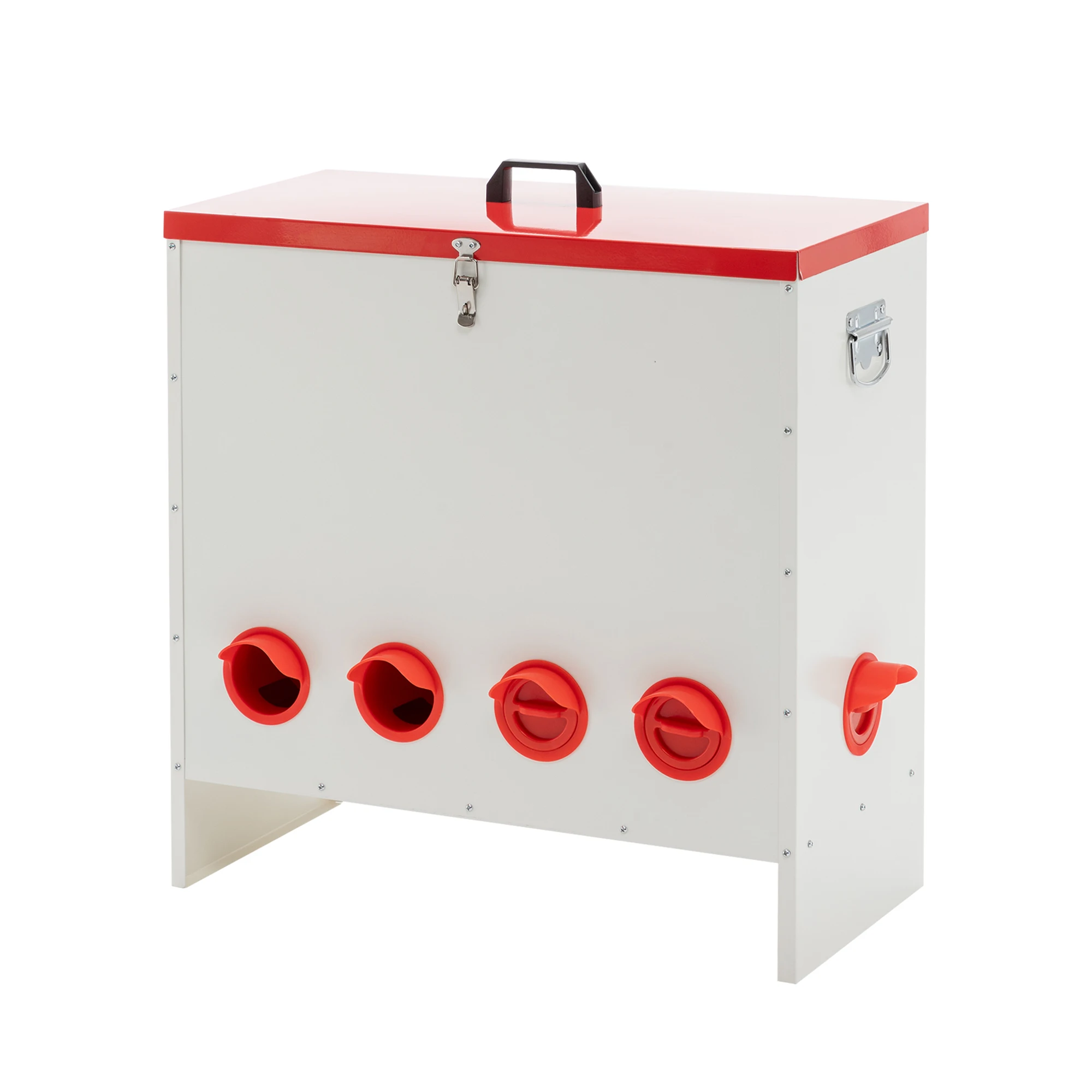 

10-портовая металлическая кормушка для курицы, большая металлическая кормушка для курицы с защитой от крыс, непромокаемая, без отходов, простая установка