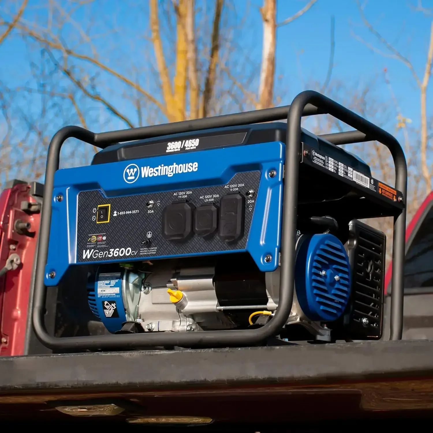 Outdoor Power Equipment 4650 Peak Watt Portable Generator, RV Ready 30A Outlet  Gas Powered  CO Sensor