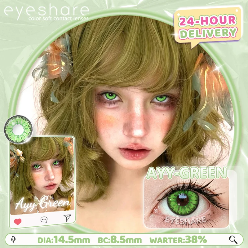 EYESHARE 1 Paar Cosplay Farbige Kontaktlinsen für Augen Rote Kontaktlinsen Anime Rosa Augenlinsen Halloween Beauty Make-up Linsen – Detail 17