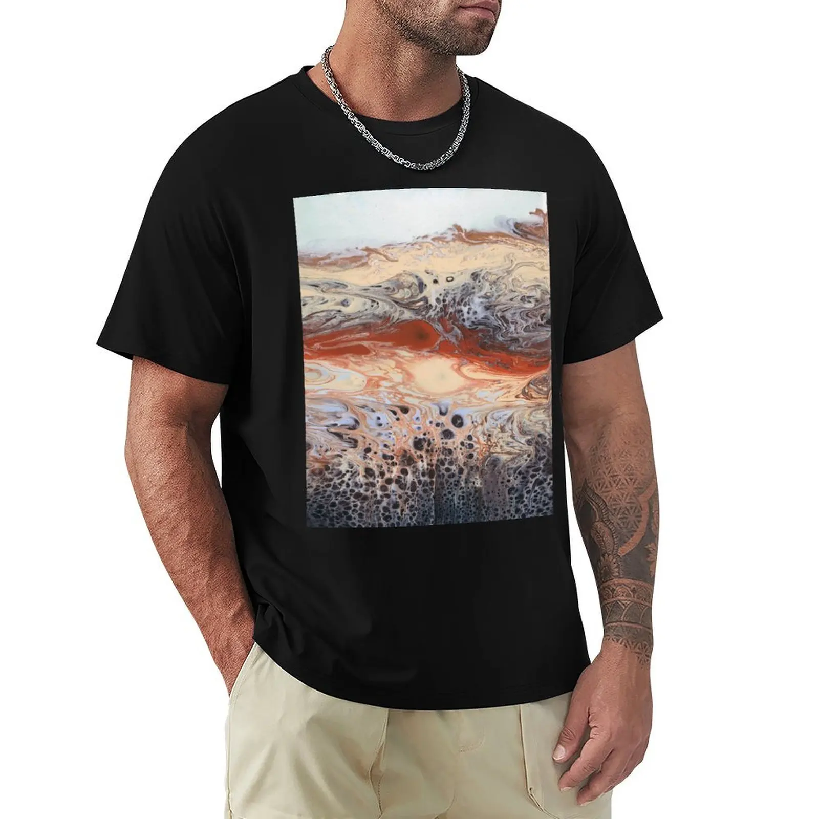 Lava Stream T-shirt shirts graphic tees Aesthetic clothing mens white t shirts