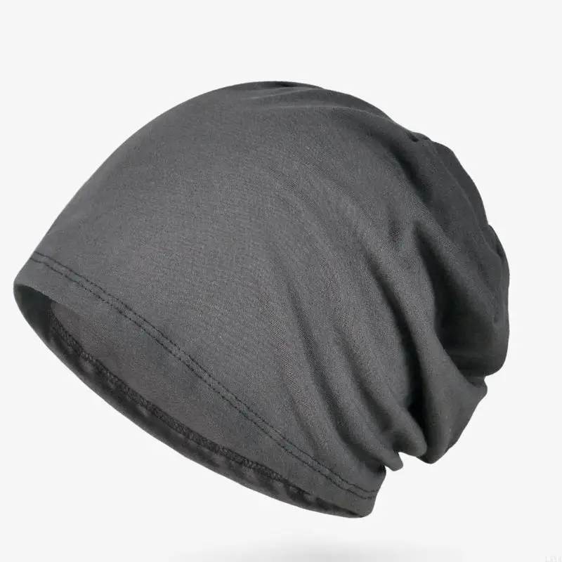 L5YA 여성 수면 모자 고급스러운 Natual Hat 유니섹스 헤드 랩 추운 날씨에 편안함을 향상시키는 부드러운 작은 수면 모자