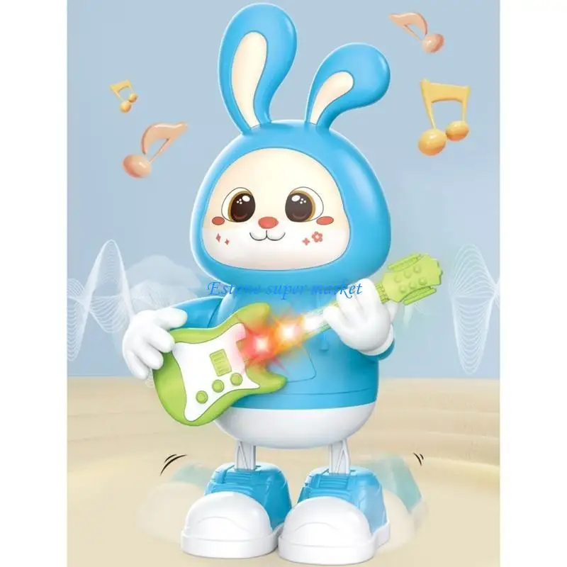 090B Kleurrijk konijn speelgoed licht zingen dansen elektrisch speelgoed voor kinderen kerstcadeau