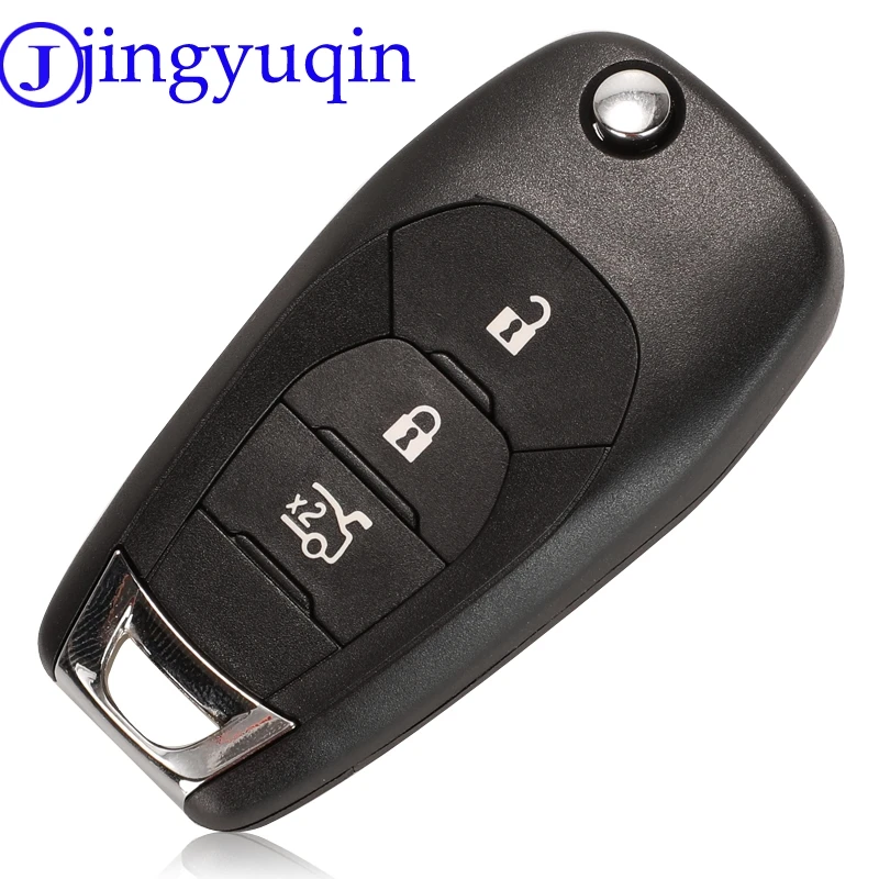 jingyuqin Folding Remote Car Key Fob For Chevrolet Cruze Avo Auto Smart Replace Flip Key 2/3/4 Buttons