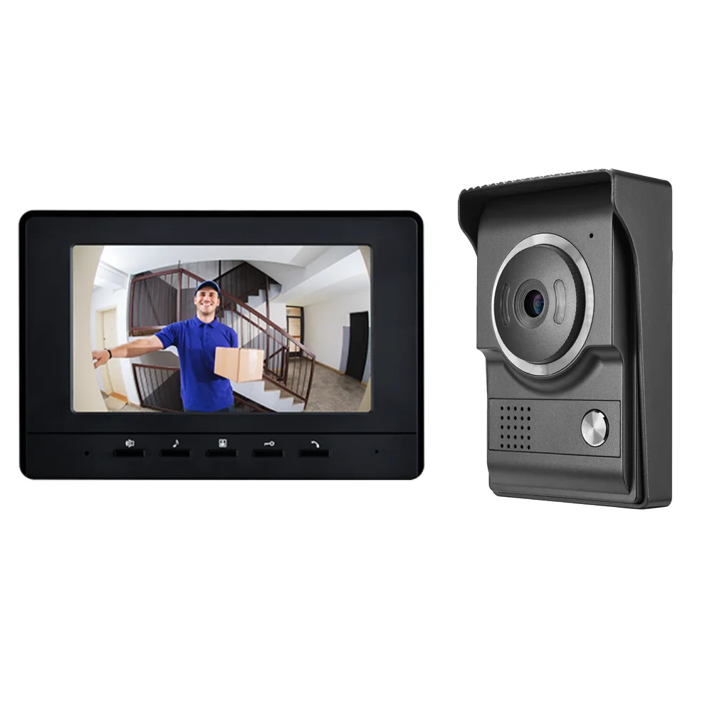 7 inch Wired Video Doorbell Dual-Way Intercom Video Door Phone for Villa Home Office Apartment Video Intercom System