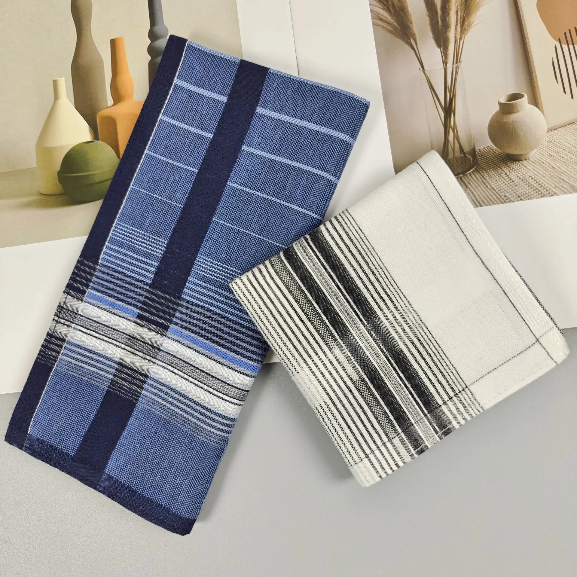 2pcs 17 Inch Combed Cotton Han - Handkerchief Cotton Men ulasan dan harga