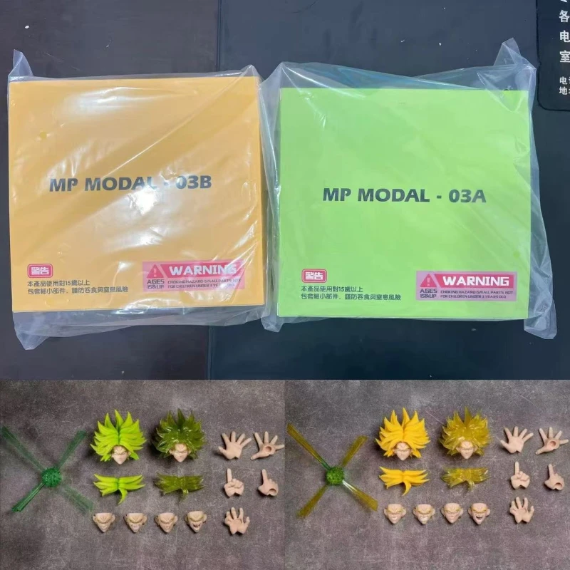 En stock: Kit de accesorios para cabezas de Broly de Dragon Ball Z, esculturas de cabeza de anime, figuras de acción, juguetes, modelos de PVC, regalo.
