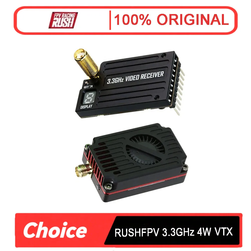 

RUSHFPV 4W 3.3GHz VTX & 3.3GHz VRX Goggles Module - IRC Tramp Protocol, 7-30V for Long Range FPV Drone